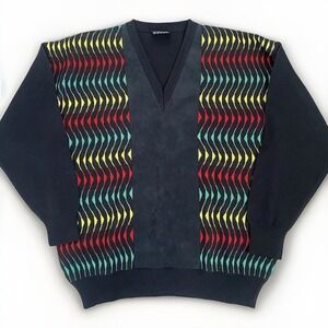 Vintage‎ Wool Blend Sweater Mens Large Tuscan Rasta Streetwear Italy Punk Skater